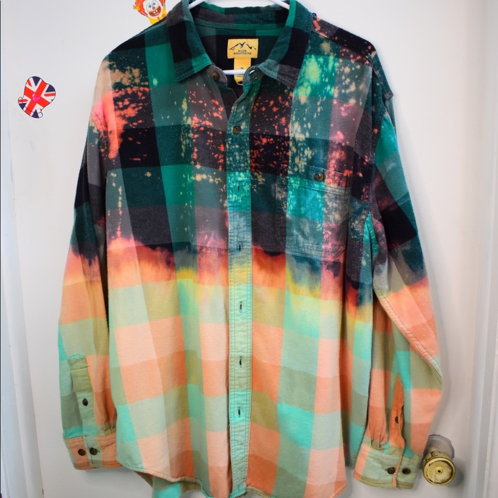 Bleach Plaid Blue Mountain Vintage Shirt
